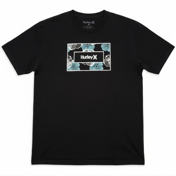 Bench Men’s Black Graphic Tee Stack with Teal Floral Accent - Picture 7 of 16